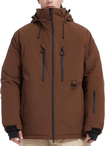 Mens Waterproof Ski Jacket Snow Coats Mountain Snowboarding Windbreaker Hooded Parka in Saudi Arabia