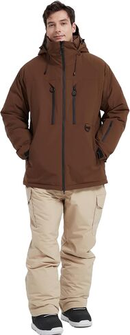 Mens Waterproof Ski Jacket Snow Coats Mountain Snowboarding Windbreaker Hooded Parka in Saudi Arabia