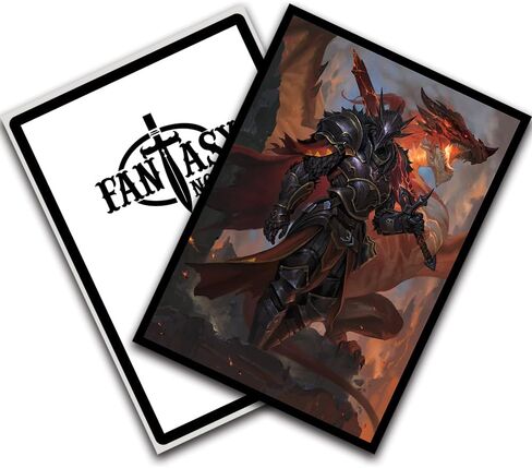 Fantasy North - William Aldrick - Dragon Knight (Argalon) - 100 Textured Matte TCG Card Sleeves - Fits Magic MTG Commander Pokemon and Other Card Games - Playing Card Sleeves in Kuwait