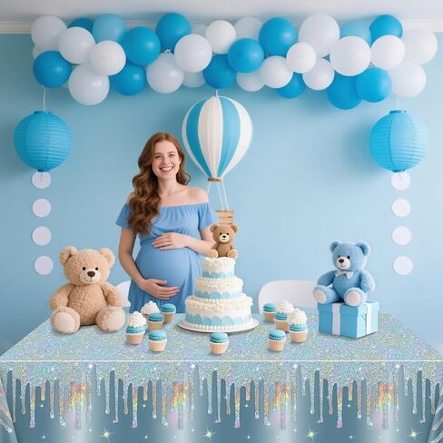 4 Pack Rose Gold Table Cloths, 51 x 86 inches Rose Gold Glitter Tablecloth for Girls and Women 16th 18th 21st 30th 40th Birthday Weddings in Kuwait