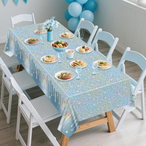 4 Pack Rose Gold Table Cloths, 51 x 86 inches Rose Gold Glitter Tablecloth for Girls and Women 16th 18th 21st 30th 40th Birthday Weddings in Kuwait