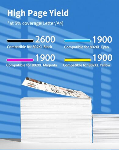 متوافق مع 302 خراطيش حبر أسود تم إعادة تصنيعها لإبتشن 302 XL T302XL 302XL للتعبير XP6100 XP-6100 XP6000 (2 أسود) in Saudi Arabia