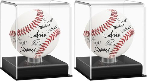 Baseball Display Case, UV Protected Acrylic Cube, Clear Case for Memorabilia and Autographed Balls (1 PC) in Kuwait