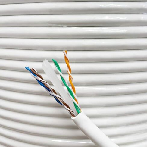 TSCables Cat6A Plenum Shielded Cable 1000ft – Pure Copper, 750MHz F/UTP, PoE++ Ready, 23AWG with Overall Aluminum Foil Shield for High-Speed, Interference-Free Networking in Air Ducts & Ceilings-Black in Saudi Arabia