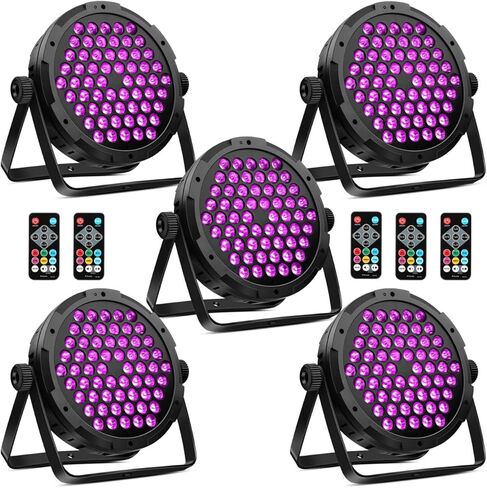 90W 60LEDs Par Lights 2Pack - RGB Stage Par Lights Sound Activated by Remote & DMX Control Uplights for Events Church Wedding Music Dance Show DJ Party Lighting in Saudi Arabia
