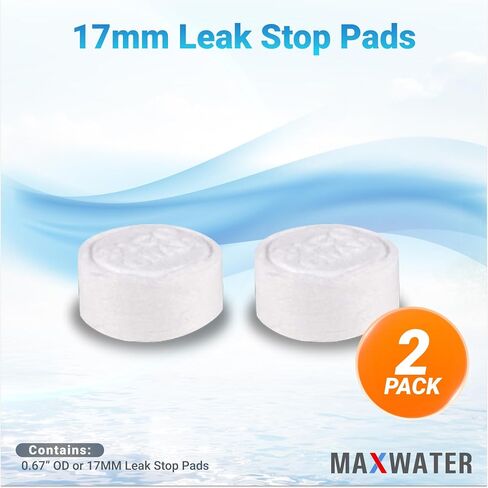Max Water Replacement Pads for Automatic Leak Detectors in Under Sink Reverse Osmosis Water Filtration Systems - Replacement Pads Only 0.78" (20mm) Diameter (Pack of 2) in Saudi Arabia