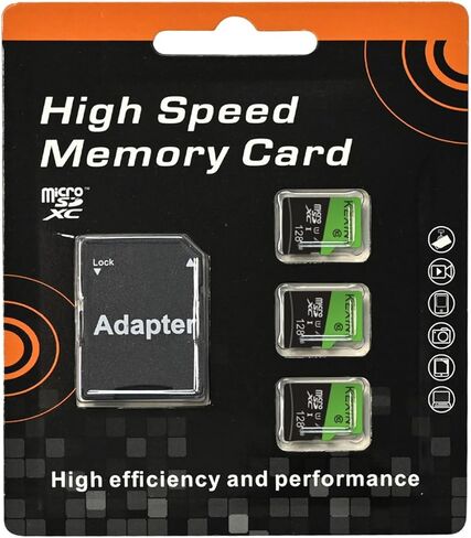 بطاقة ذاكرة KEXIN Micro SD سعة 64 جيجابايت مع محول SD بطاقة ذاكرة microSDXC UHS-I C10 U1 بطاقة Micro SD عالية الدقة وبطاقة TF عالية السرعة للهواتف الذكية والكمبيوتر اللوحي وكاميرا داش وكاميرا بدون طيار ووحدة تحكم ألعاب بدون طيار، 64 جم 3 عبوات in Kuwait