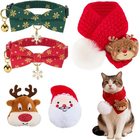 3 قطع من ألعاب القطط للكريسماس، ألعاب القطط القطيفة لعيد الميلاد، سانتا كلوز، شجرة رجل الثلج، ألعاب المضغ التفاعلية للقطط in Kuwait