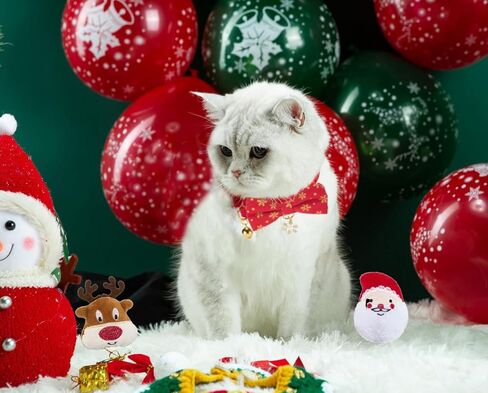 3 قطع من ألعاب القطط للكريسماس، ألعاب القطط القطيفة لعيد الميلاد، سانتا كلوز، شجرة رجل الثلج، ألعاب المضغ التفاعلية للقطط in Kuwait