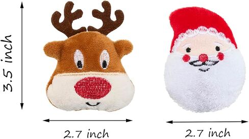 3 قطع من ألعاب القطط للكريسماس، ألعاب القطط القطيفة لعيد الميلاد، سانتا كلوز، شجرة رجل الثلج، ألعاب المضغ التفاعلية للقطط in Kuwait