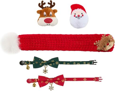 3 قطع من ألعاب القطط للكريسماس، ألعاب القطط القطيفة لعيد الميلاد، سانتا كلوز، شجرة رجل الثلج، ألعاب المضغ التفاعلية للقطط in Kuwait