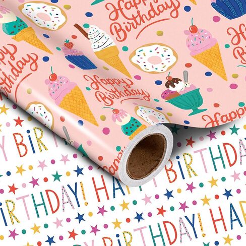 WRAPAHOLIC Cow Baby Shower Wrapping Paper Roll - Mini Roll - 17 Inch x 16.5 Feet - Pink and Black Cow Print Wrapping Paper, Perfect for Baby Shower, Kids Girl Birthday in Saudi Arabia