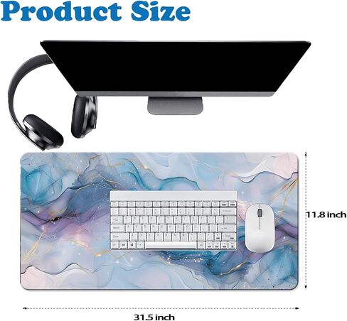 kawaii anime mousepad - قطع كرتون أرنب مدد كبير Mousepad Gaming XXL لوحة المفاتيح زلة سجادة المكتب المقاومة للماء للمكتب 31.5 "x11.8" x0.12 " in Saudi Arabia