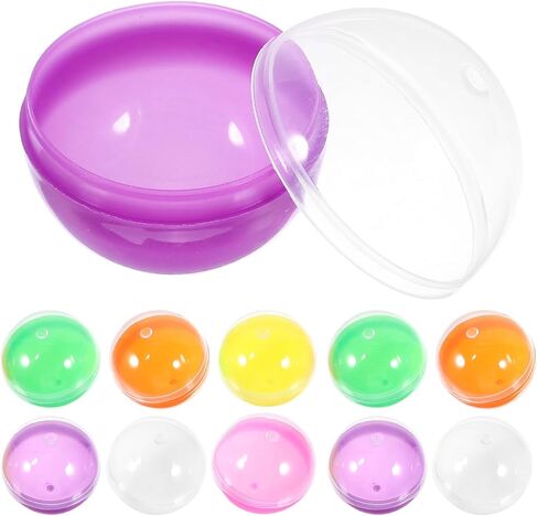 Healvian 50pcs Vending Capsules,45mm Capsules Plastic Fillable Balls,Diy Transparent Capsules Ball for Vending Machine, Gumball Machine Refills, Party Favors, and Claw Machine Prizes in Kuwait