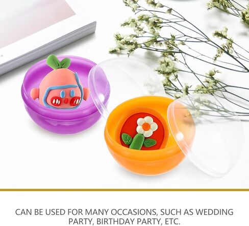 Healvian 50pcs Vending Capsules,45mm Capsules Plastic Fillable Balls,Diy Transparent Capsules Ball for Vending Machine, Gumball Machine Refills, Party Favors, and Claw Machine Prizes in Kuwait