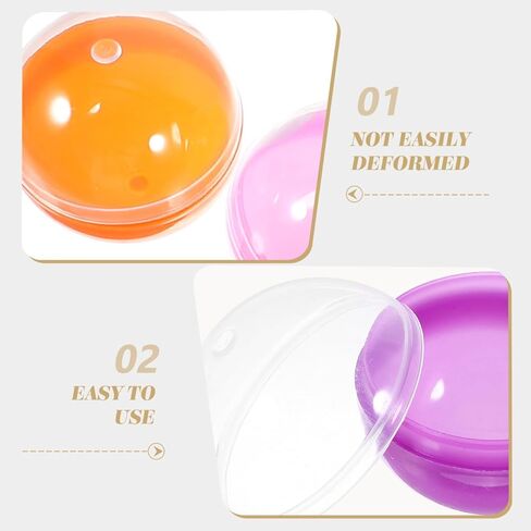 Healvian 50pcs Vending Capsules,45mm Capsules Plastic Fillable Balls,Diy Transparent Capsules Ball for Vending Machine, Gumball Machine Refills, Party Favors, and Claw Machine Prizes in Kuwait