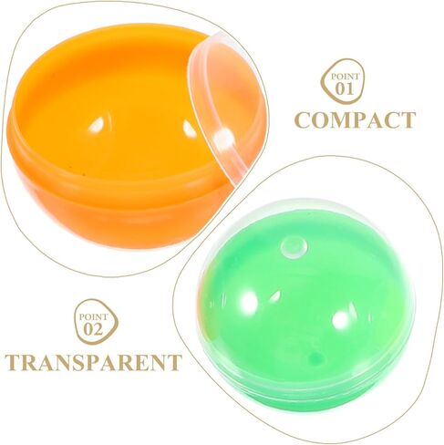 Healvian 50pcs Vending Capsules,45mm Capsules Plastic Fillable Balls,Diy Transparent Capsules Ball for Vending Machine, Gumball Machine Refills, Party Favors, and Claw Machine Prizes in Kuwait
