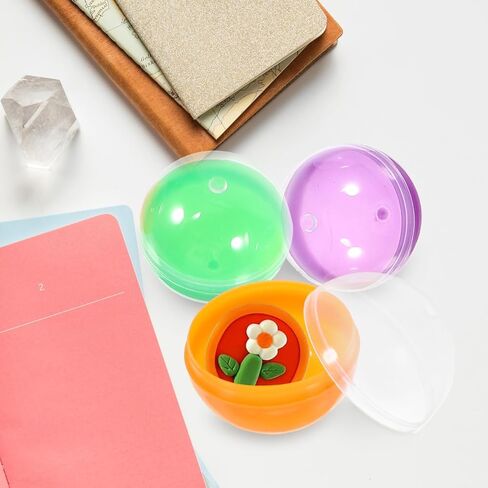 Healvian 50pcs Vending Capsules,45mm Capsules Plastic Fillable Balls,Diy Transparent Capsules Ball for Vending Machine, Gumball Machine Refills, Party Favors, and Claw Machine Prizes in Kuwait