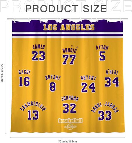 AARONIE Yankee Shower Curtains for Bathroom Decor, New York Shower Curtain with 12 Hooks, for Yankee Wall Flag Banner Tapestry Art Decor, Livingroom Decor 72"×72" in Saudi Arabia