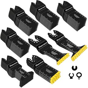 12pcs Titanium Folding Tool Rades Cutting Metal ، شفرات متعددة الأدوات للمعادن/الخشب/البلاستيك/دريوال شفرات المنشار المتوافقة مع Dewalt Milwaukee Makita Royobi Rockwell in Kuwait