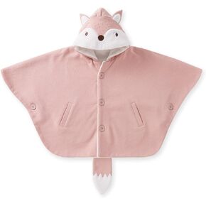 pureborn Baby Girls Hooded Cape Cloak Poncho Coat Snowsuit Carseat Poncho Jacket Winter Outfit Pink 0-12 Months in Saudi Arabia