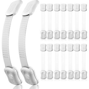 8-Pack Cabinet Locks Baby Proofing - Syican Child Proof Drawer Locks, Multi-Purpose for Drawers, Fridge, Toilet Seat, Trash Can, White in Saudi Arabia