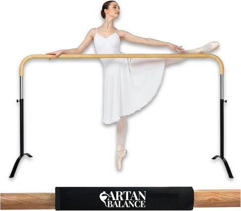 Ballet Barre 6ft - White Curved Double Dance Barre for Home or Studio - Ballet Bar Ideal for Stretch, Pilates, Dance and Active Workouts - Portable Barre Suitable for Kids and Adults in Kuwait