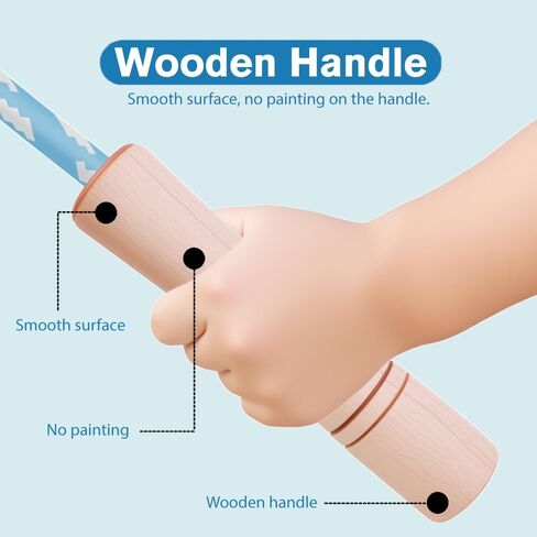 Jump Rope for Kids - Wooden Handle - Adjustable Cotton Braided Fitness Skipping Rope for Toddler Fitness Workout Exercise Outdoor Activity in Kuwait