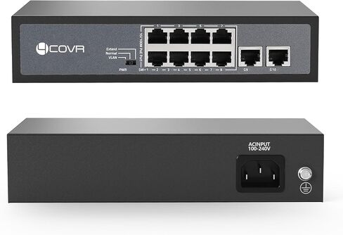 24 Ports 120W(AC100-240V) Ethernet PoE Switch, 2X Uplink Gigabit RJ45 Ports, Support 4K 8MP 5MP PoE IP Security Cameras, 802.3af/at Compliant, Metal Plug and Play, Lightning Protection, LY-POE24 in Kuwait