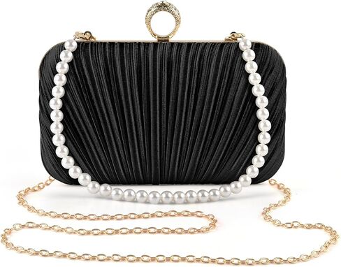 PACETAP Women's Evening Bag Clutch Purse, Mini Pleated Seashell Evening Clutch for Wedding Party Cocktail Prom Dinner in Kuwait
