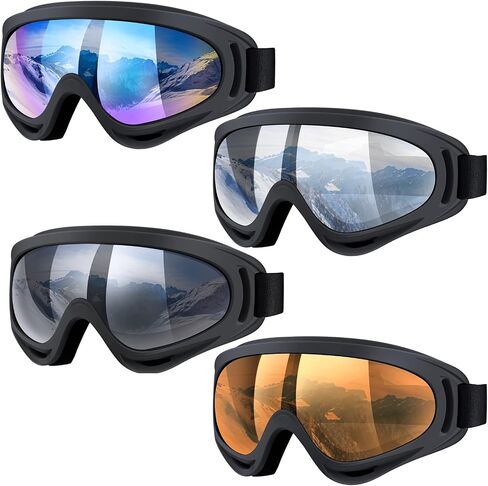 4-Pack Ski Goggles Snow Goggles for Men Women Kids Youth Adults Boys Girls,Snowboard Motorcycle goggles ATV Glasses in Saudi Arabia