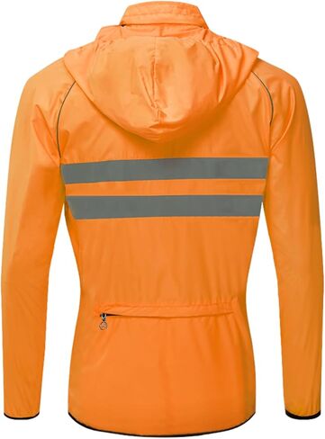 WOSAWE Packable Cycling Jacket Hooded Running Coat Lightweight Biking Windbreaker in Kuwait
