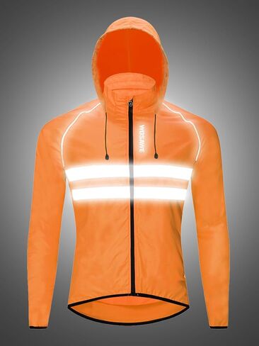 WOSAWE Packable Cycling Jacket Hooded Running Coat Lightweight Biking Windbreaker in Kuwait