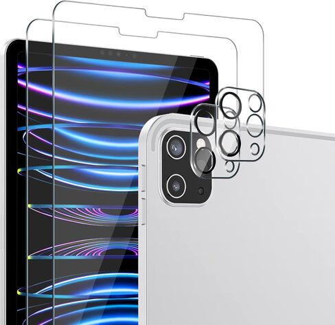 واقي شاشة SPARIN لجهاز iPad Pro 11 بوصة M4 2024 (الجيل الخامس)، مع واقي عدسة الكاميرا وإطار محاذاة، زجاج مقوى صديق للحافظة/قلم Apple [عبوتان + 2] in Kuwait