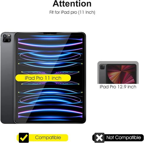 واقي شاشة SPARIN لجهاز iPad Pro 11 بوصة M4 2024 (الجيل الخامس)، مع واقي عدسة الكاميرا وإطار محاذاة، زجاج مقوى صديق للحافظة/قلم Apple [عبوتان + 2] in Kuwait