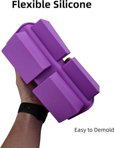 Silicone Soap Mold 6 Cavities Rectangle Soap Molds for Homemade Craft Lotion Soap Bar, Cake Mold, Ice Cube(Size 3.35 x 1.97inch) in Kuwait