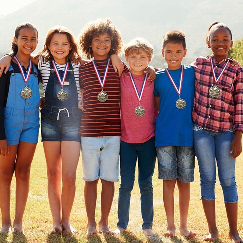 Quelay 2'' Award Medals Bulk Gold Winner Medals with Neck Ribbons Metal Trophy Award Prize Gift for Tournaments, Competitions, Party, Kids and Adults in Kuwait