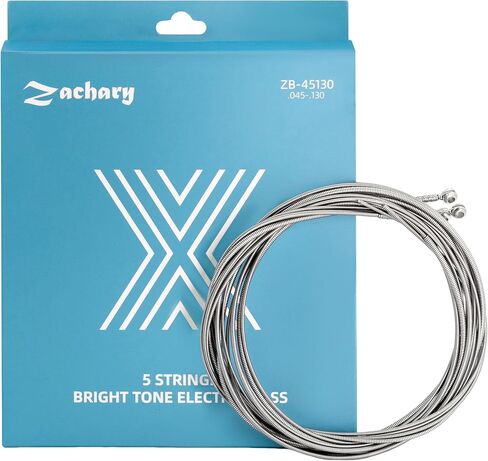 Bass Guitar 5 Strings Guitar Strings Accessories Nickel Alloy Wound Plated Steel Bass Instrument Accessories with Coating Zachary Bass Strings Guitar Replacement Set (5-String,45-130) in Saudi Arabia