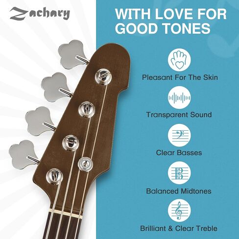Bass Guitar 5 Strings Guitar Strings Accessories Nickel Alloy Wound Plated Steel Bass Instrument Accessories with Coating Zachary Bass Strings Guitar Replacement Set (5-String,45-130) in Saudi Arabia