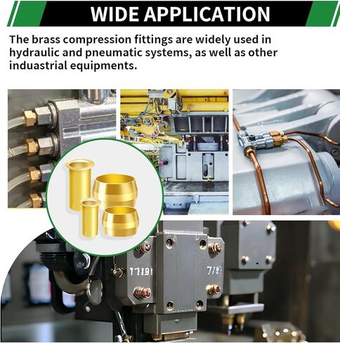 460 قطعة من الحلقات النحاسية المضغوطة، مجموعة متنوعة من التركيبات، 1/2 بوصة 3/8 بوصة 5/16 بوصة 1/4 بوصة 3/16 بوصة 1/8 بوصة 6 أحجام طقم إصلاح خرطوم الهواء والماء والوقود وزيت الغاز in Kuwait