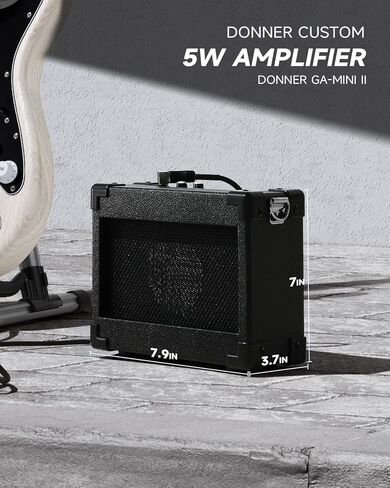 DONNER DST-80 Electric Guitar 39" Beginner Electric Guitar Kit with Amp, Classic SSS Pickup Complete with Gig Bag, Tuner, Capo, Strap, Picks, and Free Online Lessons in Kuwait