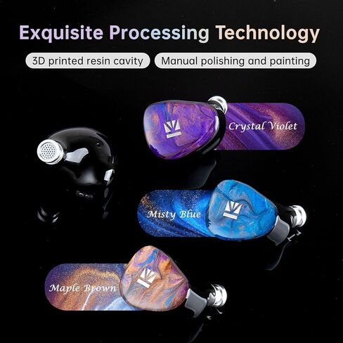 CCA CRA in Ear Monitor Headphones with Microphone Clear Sound Deep Bass Wired Earphone, Ultra-Thin Diaphragm Dynamic Driver IEM Tangle-Free with Hi Res Detachable Cable in Kuwait