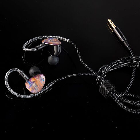 CCA CRA in Ear Monitor Headphones with Microphone Clear Sound Deep Bass Wired Earphone, Ultra-Thin Diaphragm Dynamic Driver IEM Tangle-Free with Hi Res Detachable Cable in Kuwait