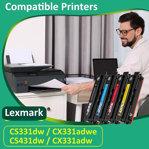 بالنسبة لخرطوشة الحبر Lexmark MC3224 (مع رقاقة) ، 1.5k صفحات عالية الخرطوشة C3210K0 C3210C0 C3210M0 C3210Y0 C3224 MC3224 C3326 MC3326 C3426 PRINTERS ، C320010 INK CARTRIDE in Kuwait