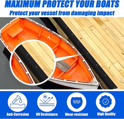 18 ft Dock Guard P Type PVC Profile Dock Guard 3 Pcs 6 ft Rub Rails and Dock Edging Marine Commercial Grade Double Molded Rubber Dock Corner Bumper for Docking Protection Large Boat in Saudi Arabia