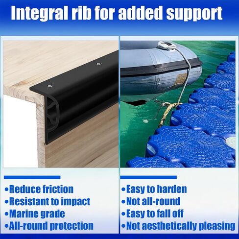 18 ft Dock Guard P Type PVC Profile Dock Guard 3 Pcs 6 ft Rub Rails and Dock Edging Marine Commercial Grade Double Molded Rubber Dock Corner Bumper for Docking Protection Large Boat in Saudi Arabia