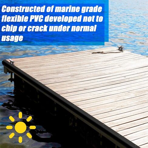18 ft Dock Guard P Type PVC Profile Dock Guard 3 Pcs 6 ft Rub Rails and Dock Edging Marine Commercial Grade Double Molded Rubber Dock Corner Bumper for Docking Protection Large Boat in Saudi Arabia