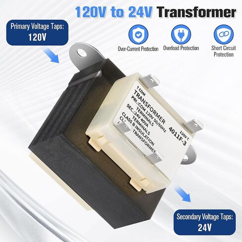 24V Transformer, Primary 208V 240V, Secondary 24V, 0130M00138S 208V 240V to 24V Transformer, HVAC Furnace Transformer with Foot Mount, 40VA Transformers Compatible with Goodman/Amana/Trane in Kuwait
