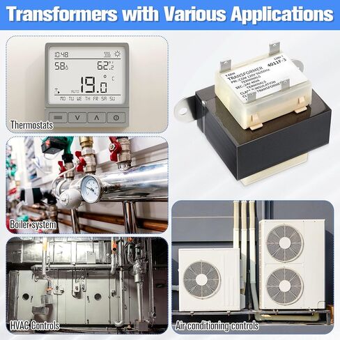 24V Transformer, Primary 208V 240V, Secondary 24V, 0130M00138S 208V 240V to 24V Transformer, HVAC Furnace Transformer with Foot Mount, 40VA Transformers Compatible with Goodman/Amana/Trane in Kuwait