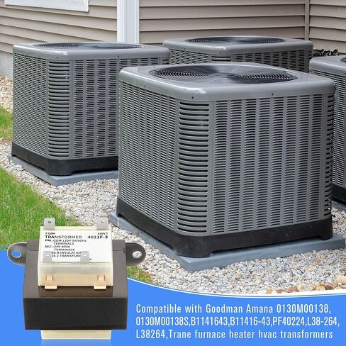 24V Transformer, Primary 208V 240V, Secondary 24V, 0130M00138S 208V 240V to 24V Transformer, HVAC Furnace Transformer with Foot Mount, 40VA Transformers Compatible with Goodman/Amana/Trane in Kuwait